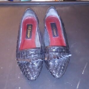 Bill Jones Lace Leather Flats - Size 5.5